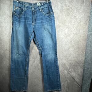 Ariat Low Rise‎ Bootcut Jeans Mens 38X38 Blue Medium Wash Denim Western Cowboy